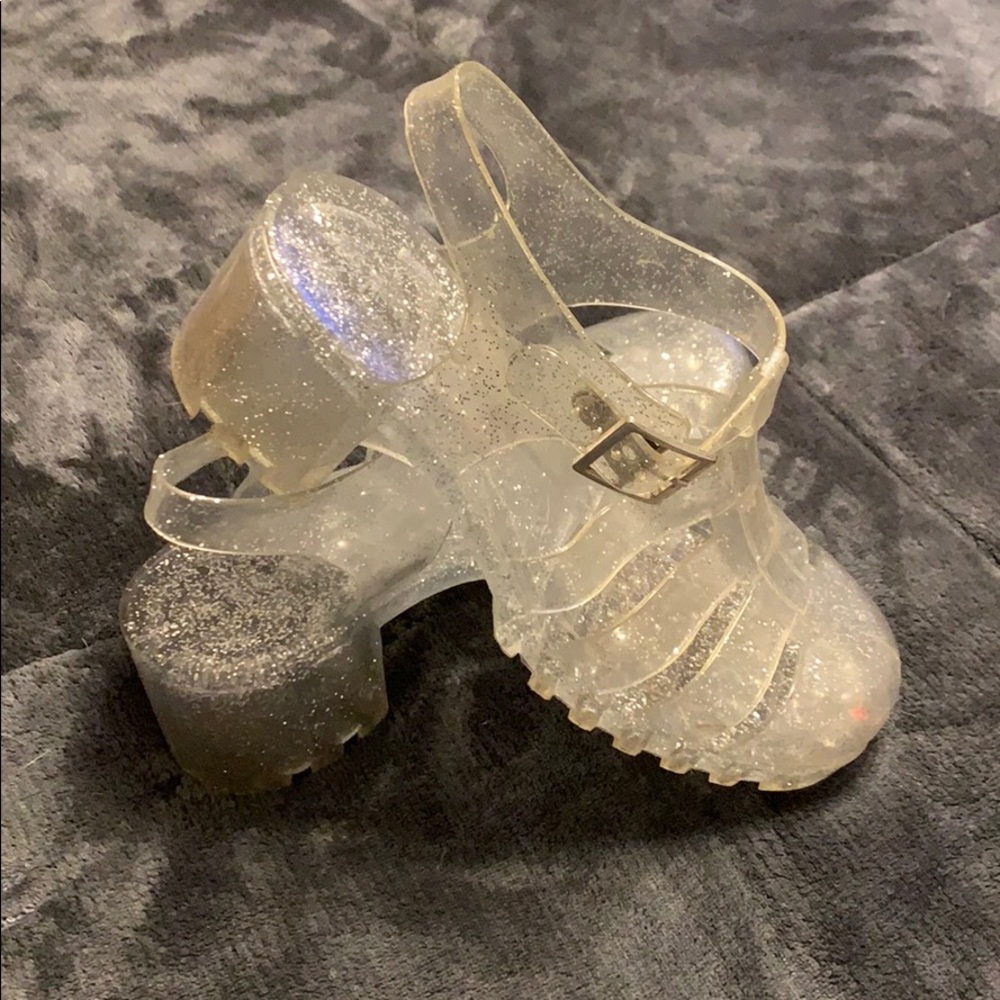 Adult Glitter Jelly Shoes